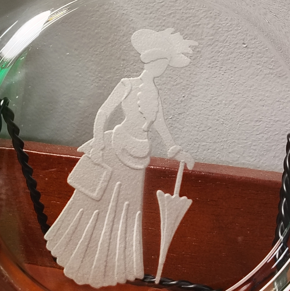 Set Of 2 Vintage Avon Collectible Glass Plates 1971